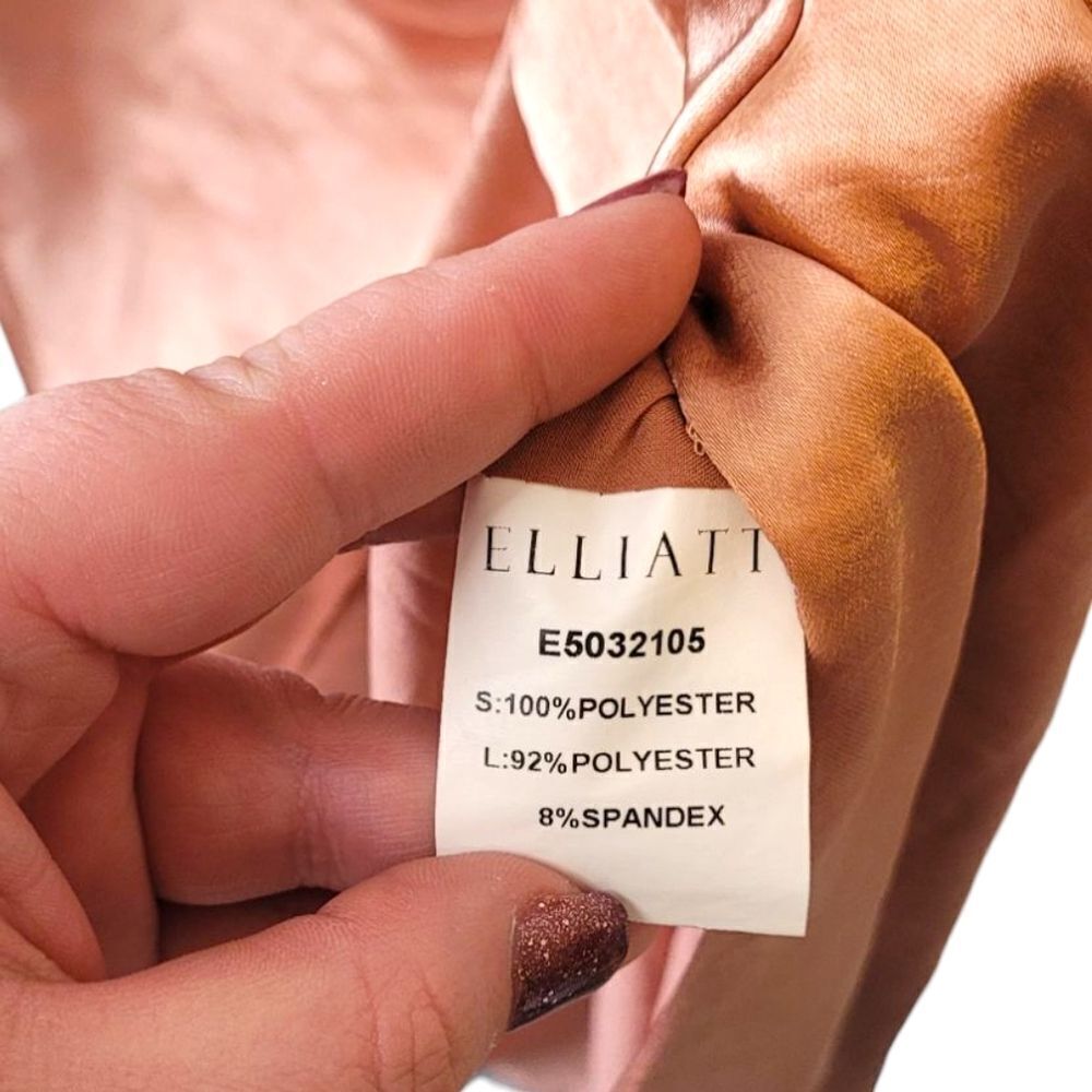 Elliatt Women's Copper Cassini One Shoulder Dress Size M - Picture 7 of 7